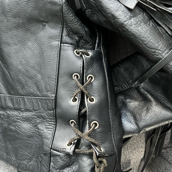 Vintage leather biker jacket - Picture 4 of 6